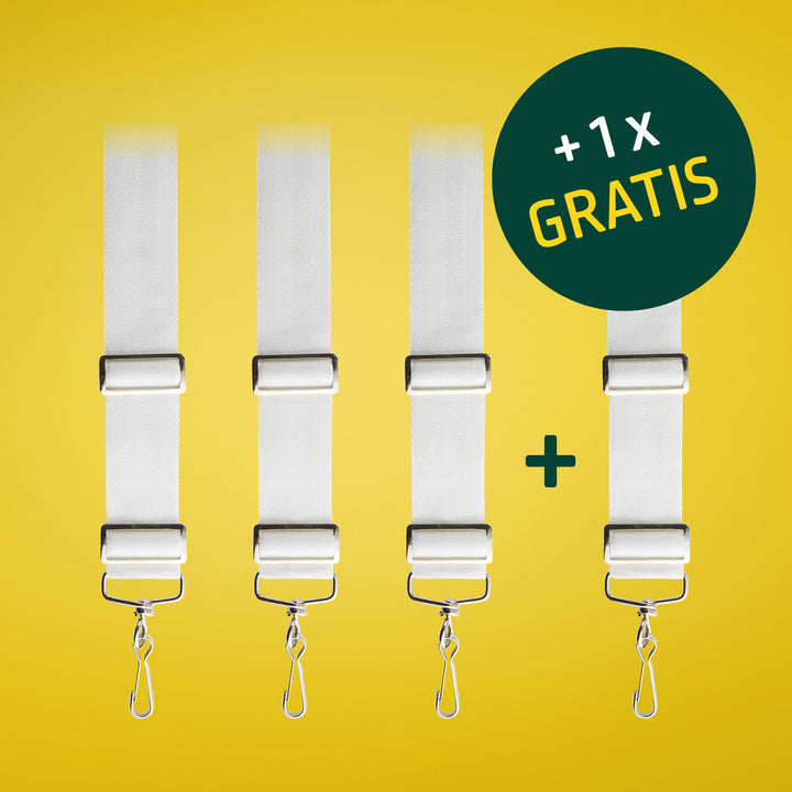 Spar-Set: 4 für 3 Gurtband mit Metallschiebeschnalle
