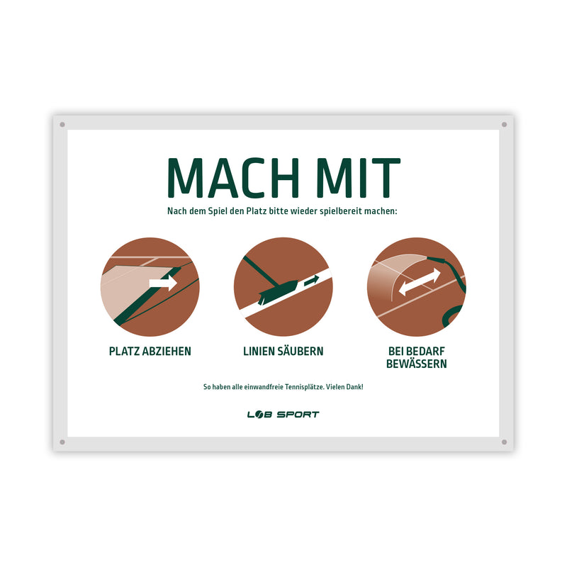Schild MACH MIT, 350 x 480 mm