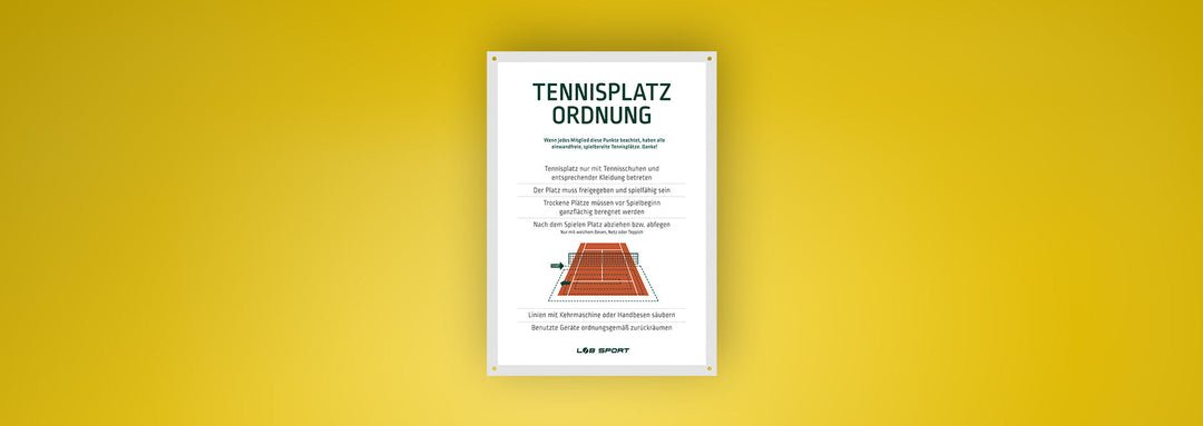 Tennisanlage Schilder