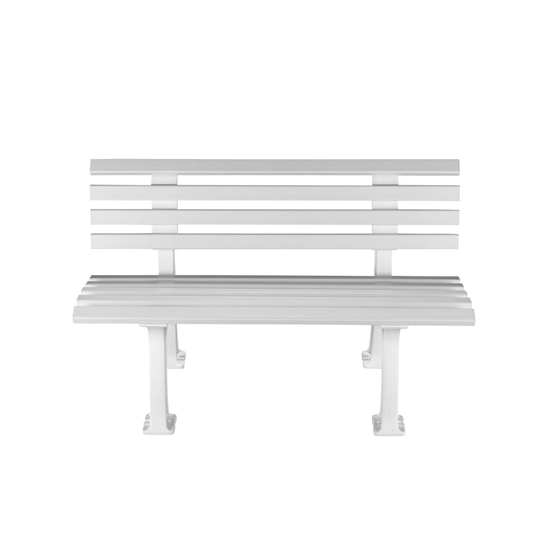 Tennis bench COMFORT, white, 2 legs, width 120 cm, B-stock