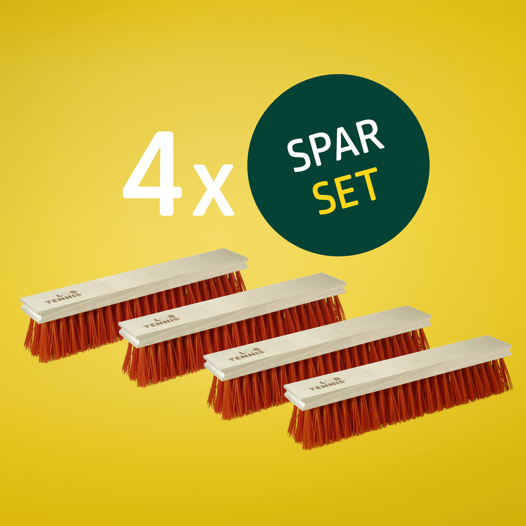 Spar-Set: 4 Ersatzbürsten für Abziehbesen STANDARD und KOMBI mit PVC - Borsten