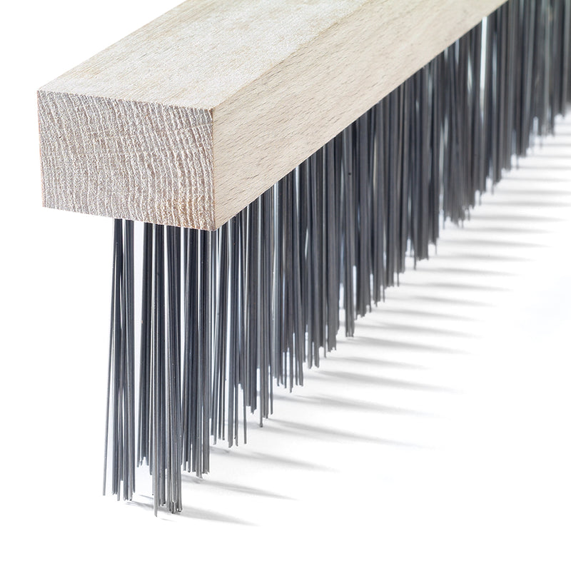 Spare brush for sweeping broom SWITZERLAND with steel wire bristles, 2 rows